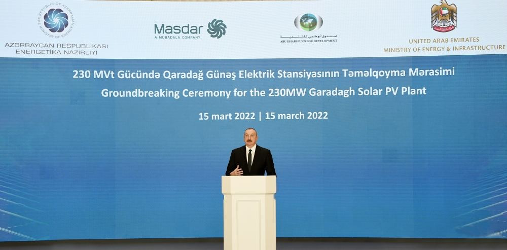 News about - President Ilham Aliyev attends groundbreaking ceremony for Garadagh Solar Power Plant