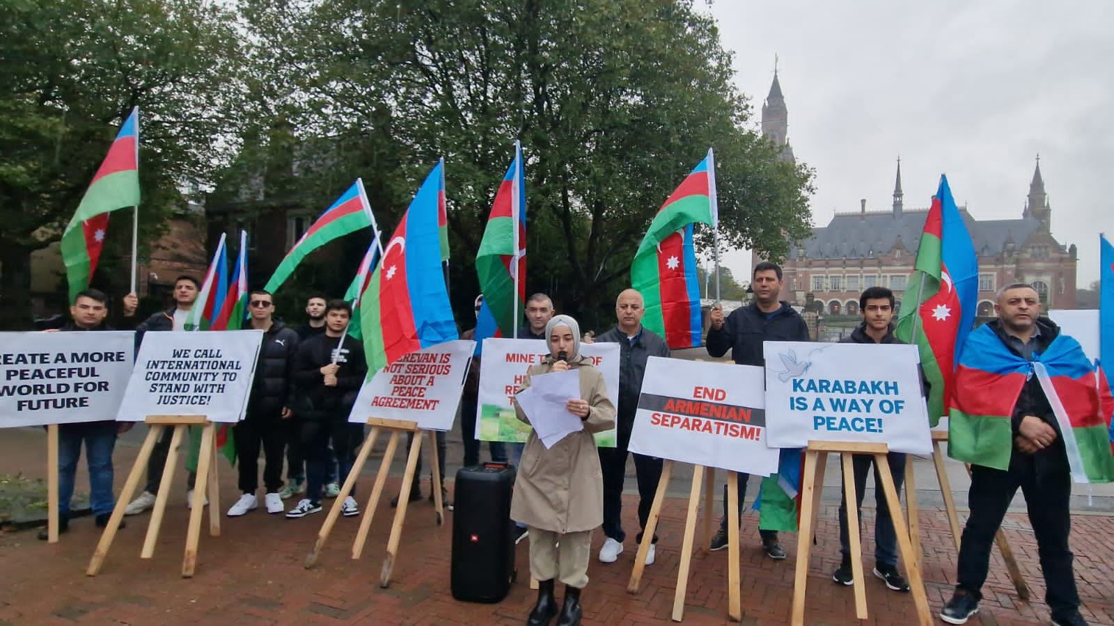 189500-0671512.jpg + Azerbaijanis protest against Armenia's anti-Azerbaijan campaign in The Hague News about - Azerbaijanis protest against Armenia's anti-Azerbaijan campaign in The Hague