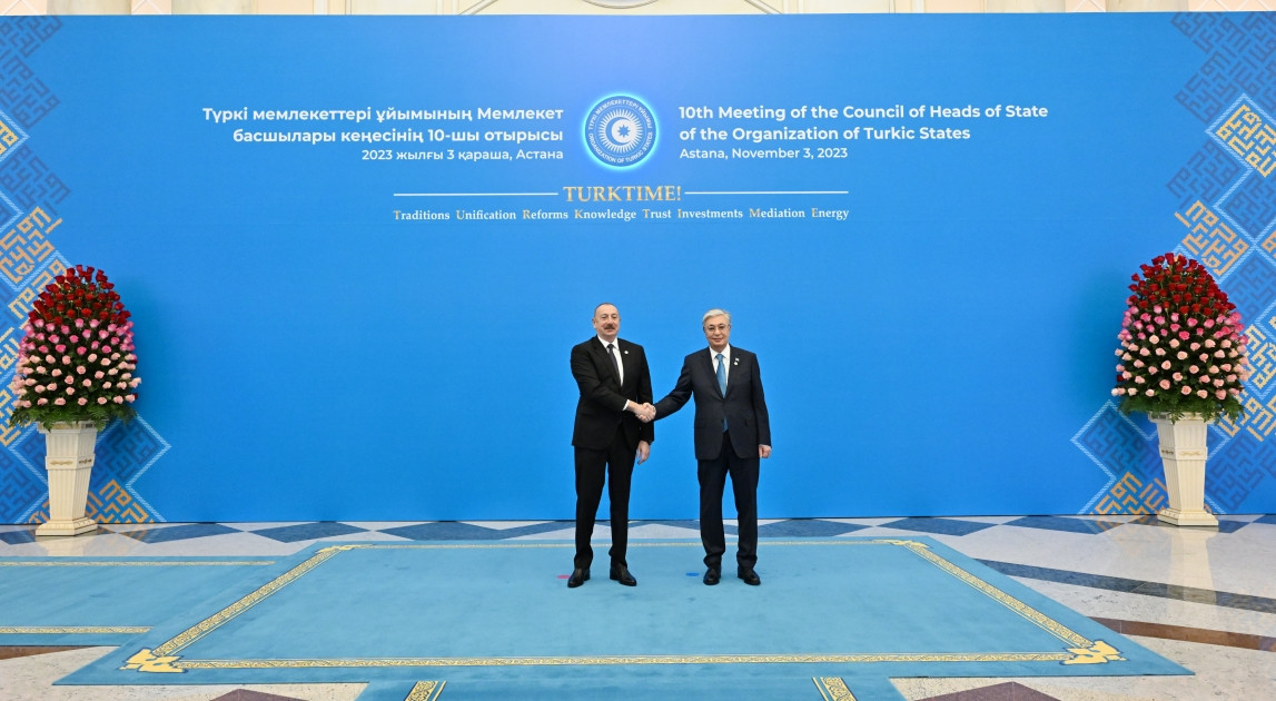 190202-0285077.jpg + Azerbaijani President attends 10th summit of Organization of Turkic States in Astana News about - Azerbaijani President attends 10th summit of Organization of Turkic States in Astana