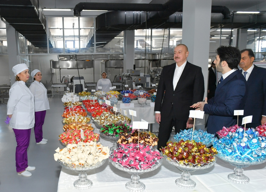 192369-0510362.jpg + President Ilham Aliyev examines operations of confectionery manufacturing enterprise in Lankaran News about - President Ilham Aliyev examines operations of confectionery manufacturing enterprise in Lankaran