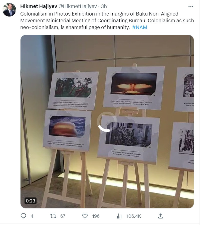 News about - Colonialism is shameful page of humanity: Azerbaijani presidential aide (VIDEO)