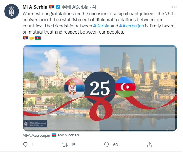 News about - Serbia-Azerbaijan friendship firmly based on ‘mutual trust and respect’: Foreign Ministry