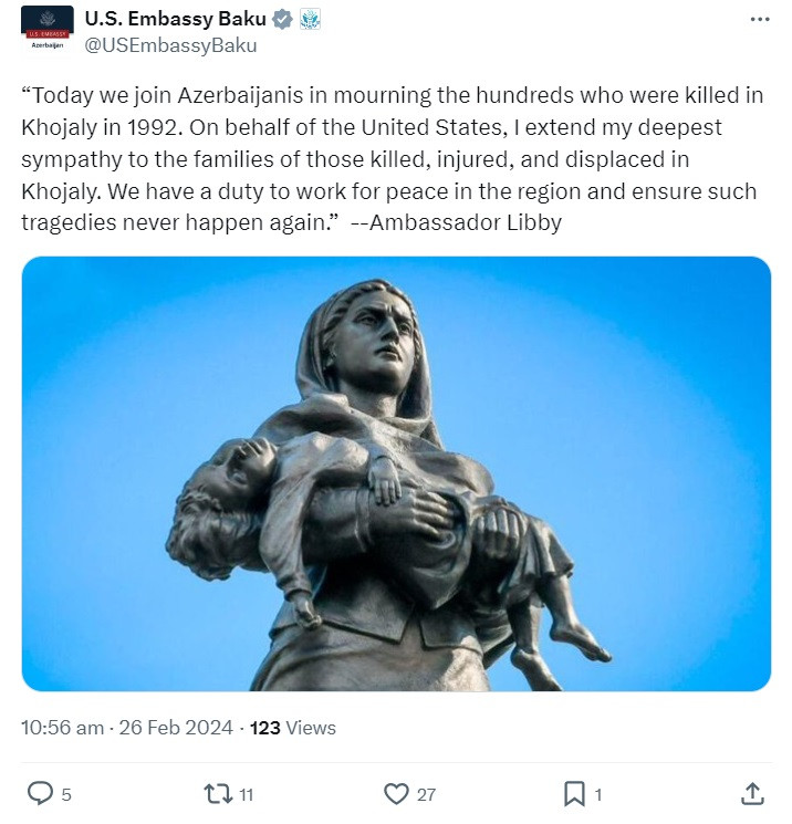 193728-0225538.jpg + US ambassador extends condolences over anniversary of Khojaly genocide News about - US ambassador extends condolences over anniversary of Khojaly genocide