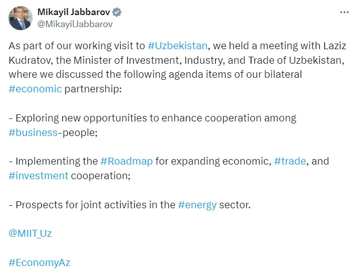 News about - Azerbaijan, Uzbekistan explore prospects for joint activities in energy sector
