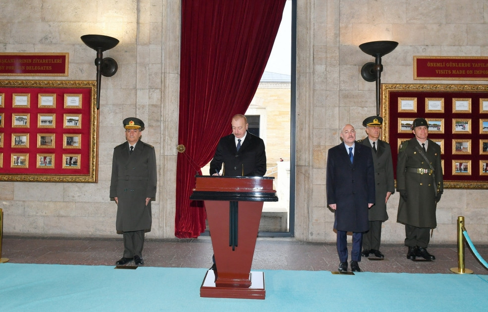 News about - President Ilham Aliyev visits Anitkabir in Ankara