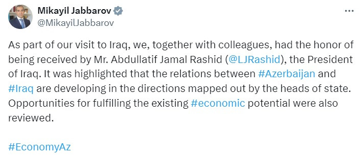 News about - Azerbaijan, Iraq review opportunities for fulfilling existing economic potential 