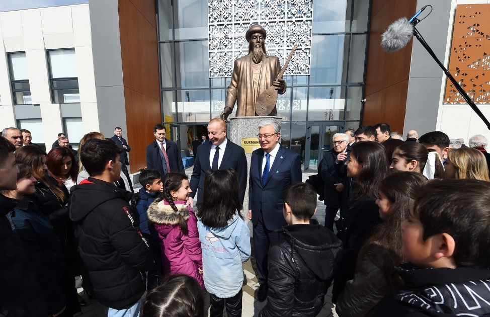 News about - Azerbaijani and Kazakh presidents attend opening ceremony of Kurmangazy Children's Creativity Center in Fuzuli