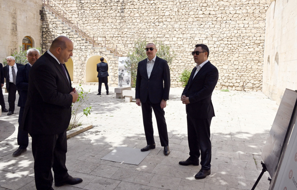 News about - Presidents of Azerbaijan and Kyrgyzstan tour Shahbulag Castle in Aghdam