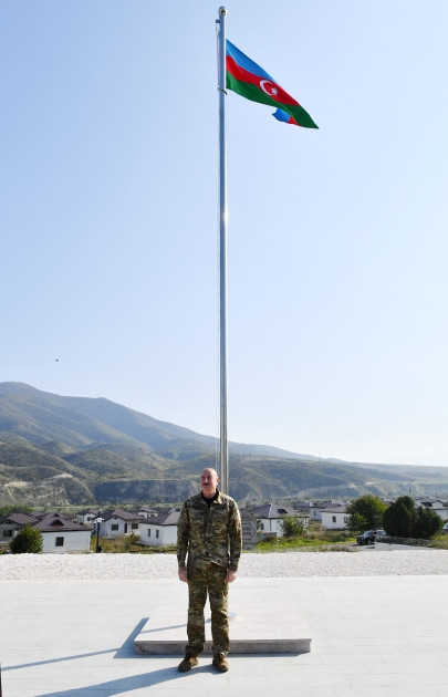 News about - President Ilham Aliyev raises national flag of Azerbaijan in Khojaly town and Asgaran settlement