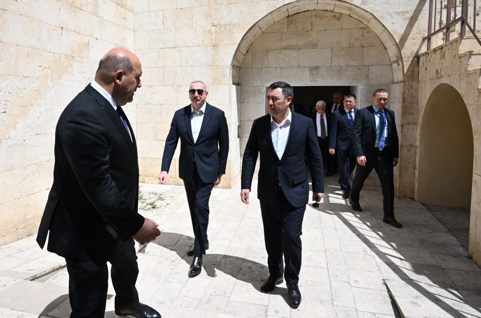 News about - Presidents of Azerbaijan and Kyrgyzstan tour Shahbulag Castle in Aghdam