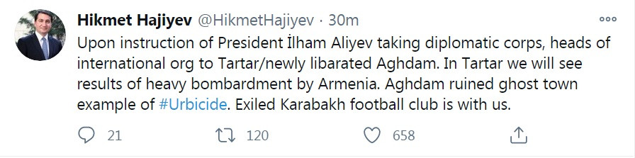 News about - Foreign diplomats visit Azerbaijan’s Tartar, Aghdam
