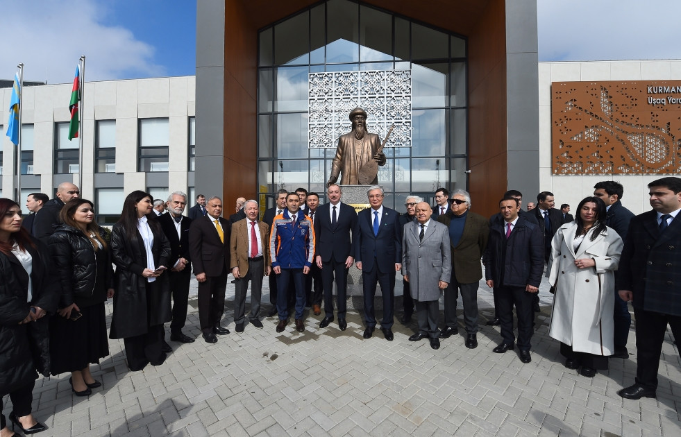 News about - Azerbaijani and Kazakh presidents attend opening ceremony of Kurmangazy Children's Creativity Center in Fuzuli