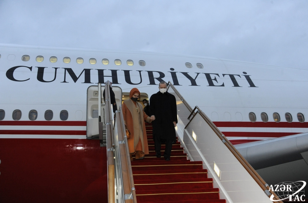 News about - Turkish President Erdogan arrives in Azerbaijan