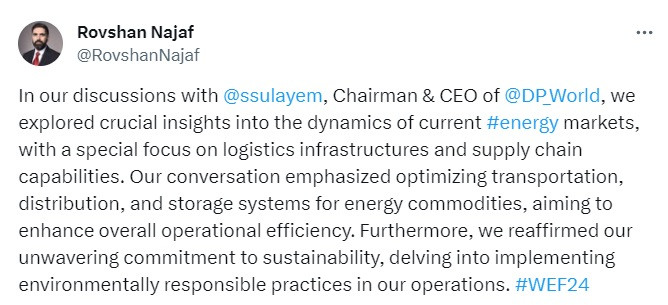 192495-0373189.jpg + SOCAR, DP World mull dynamics of energy markets News about - SOCAR, DP World mull dynamics of energy markets