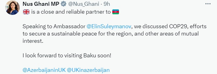 News about - UK is ‘close and reliable partner’ to Azerbaijan: Minister