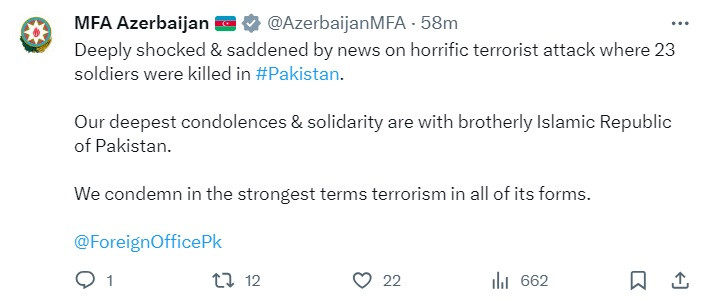 191476-0611731.png + Azerbaijan extends condolences over deadly terror attack in Pakistan News about - Azerbaijan extends condolences over deadly terror attack in Pakistan