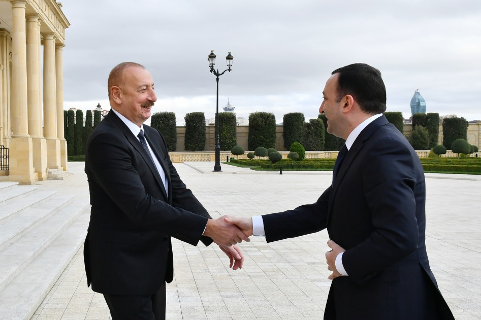 190867-0453120.jpg + President of Azerbaijan Ilham Aliyev meets with Georgian PM News about - President of Azerbaijan Ilham Aliyev meets with Georgian PM