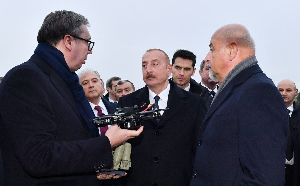 191378-0116617.jpg + Presidents Ilham Aliyev and Aleksandar Vučić view military equipment News about - Presidents Ilham Aliyev and Aleksandar Vučić view military equipment