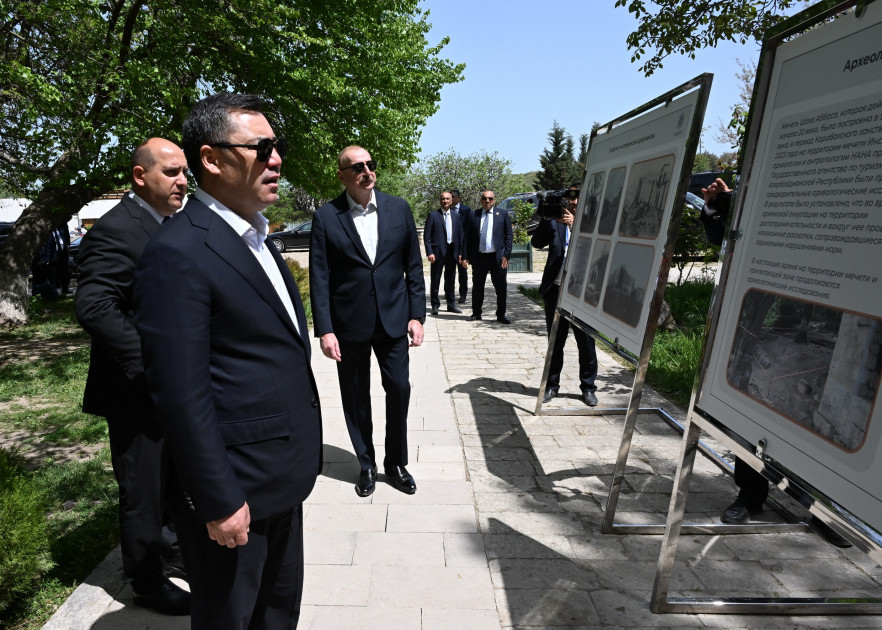 News about - Presidents of Azerbaijan and Kyrgyzstan tour Shahbulag Castle in Aghdam