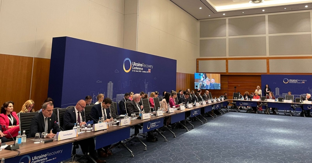 185973-0881711.jpg + Azerbaijan’s foreign minister attends Ukraine Recovery Conference News about - Azerbaijan’s foreign minister attends Ukraine Recovery Conference