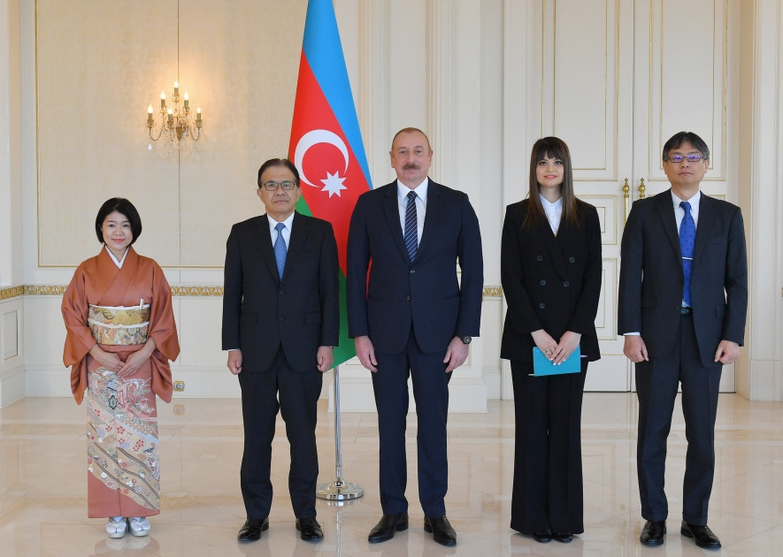 192110-0798420.jpg + President Ilham Aliyev accepts credentials of incoming Japanese ambassador News about - President Ilham Aliyev accepts credentials of incoming Japanese ambassador