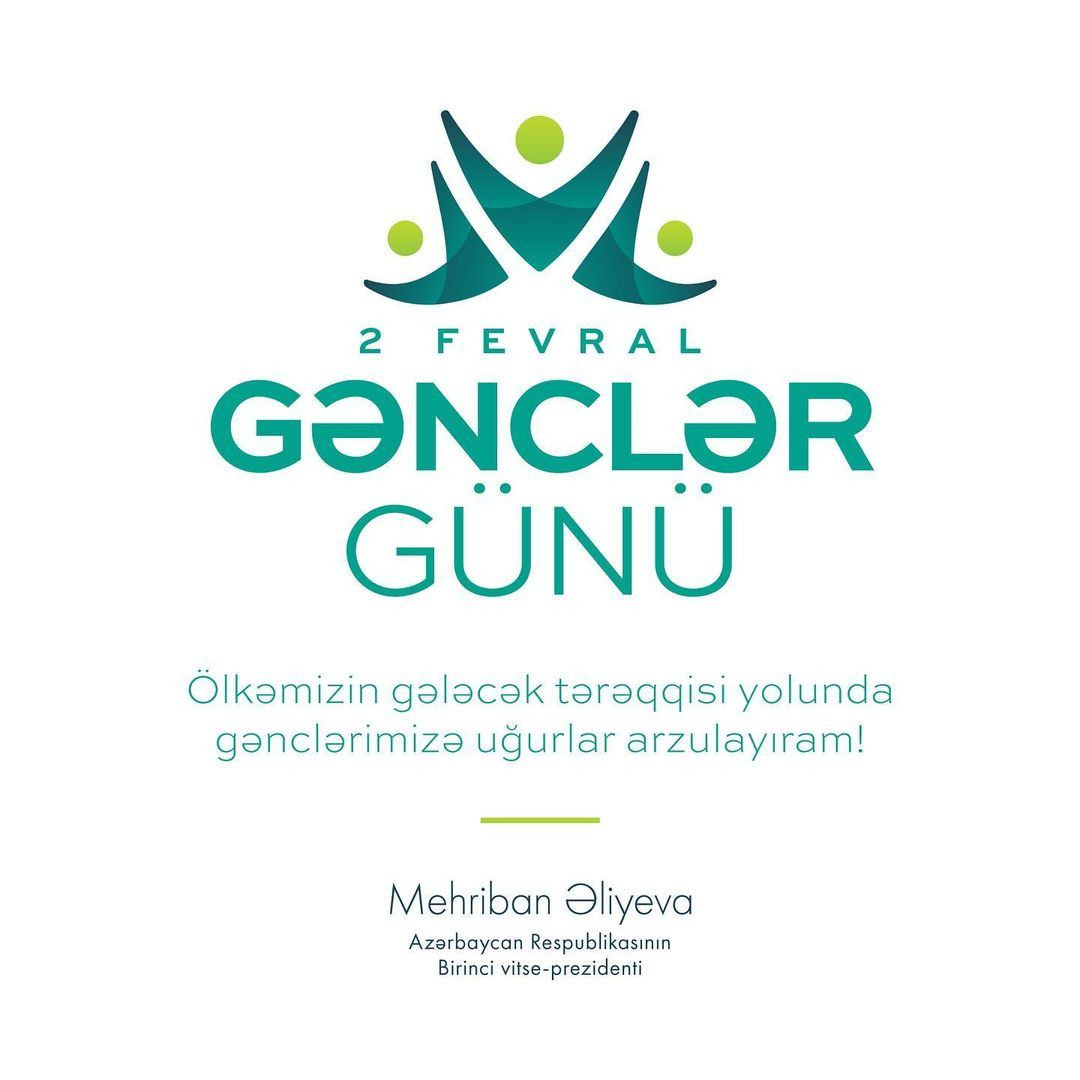 News about - First VP Mehriban Aliyeva shares post on occasion of Youth Day (PHOTO)