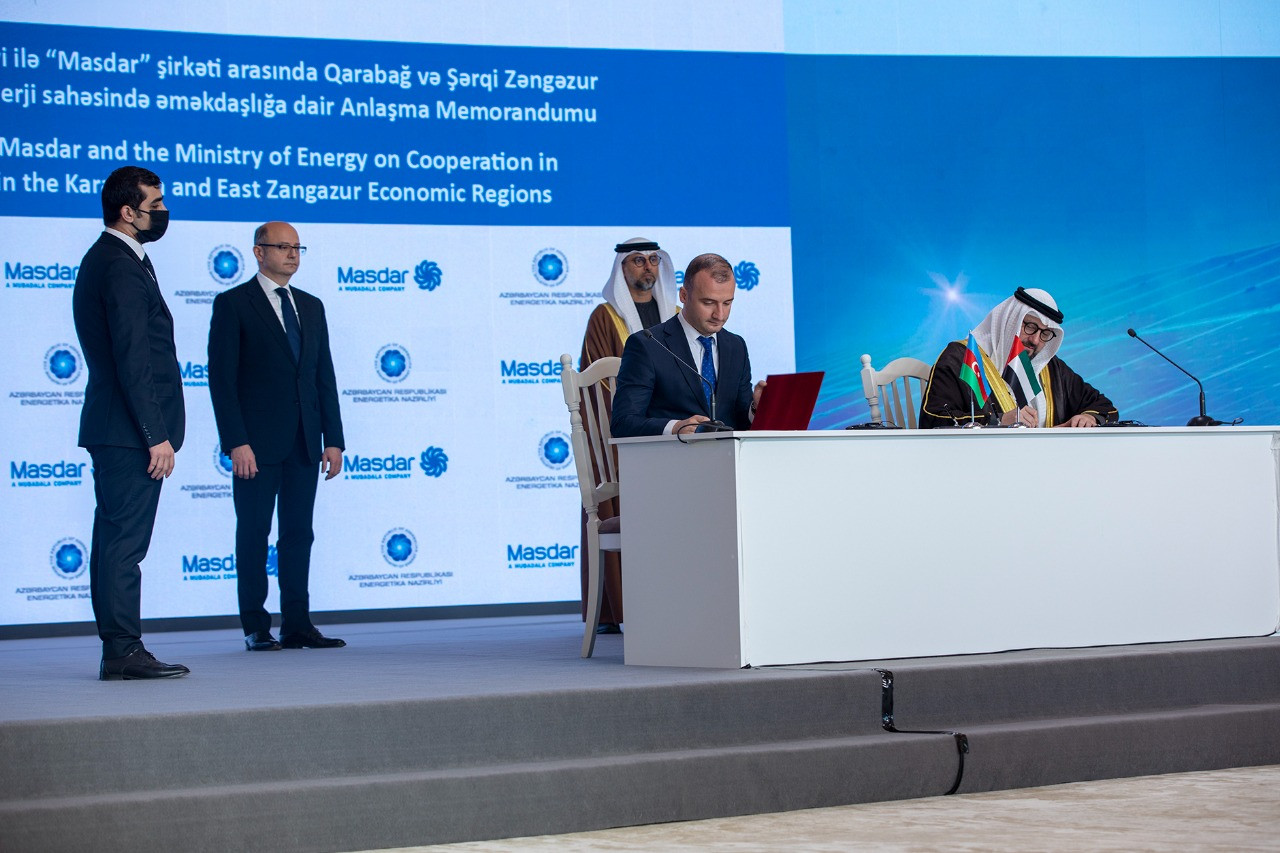 News about - Azerbaijan, UAE’s Masdar ink MoUs on renewable energy cooperation