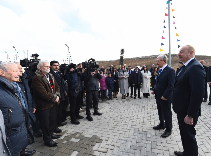 News about - Azerbaijani and Kazakh presidents attend opening ceremony of Kurmangazy Children's Creativity Center in Fuzuli