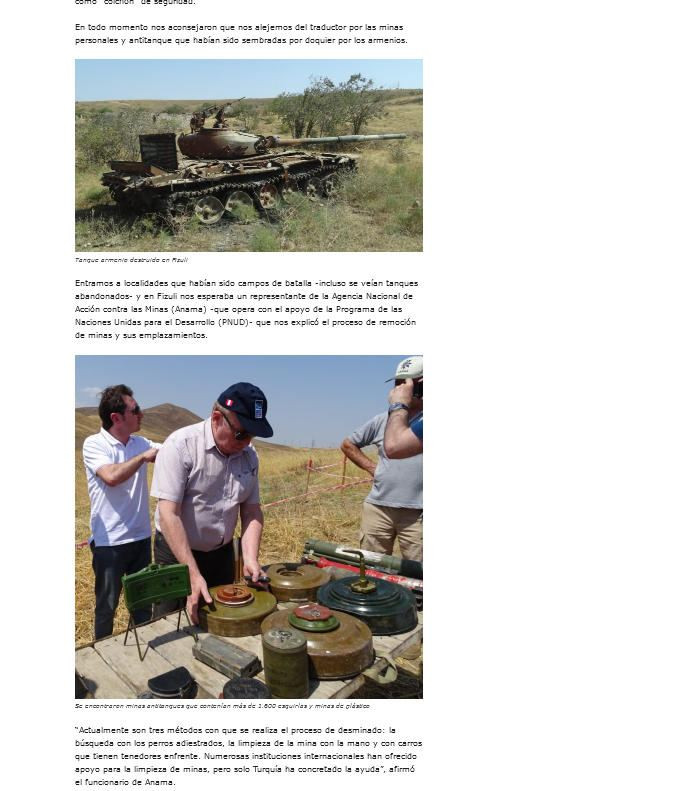 News about - Peruvian media highlights Armenia's atrocities on de-occupied Azerbaijani territories (PHOTO)