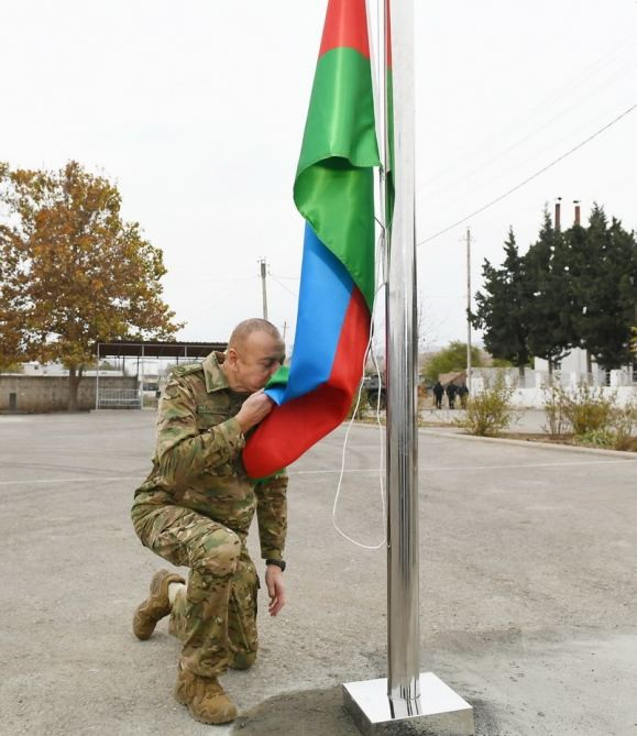 News about - President Ilham Aliyev hoists Azerbaijani flag in Fuzuli, Jabrayil and Khudaferin bridge