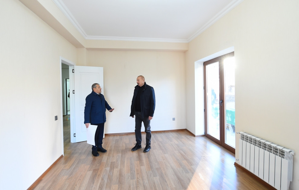 News about - President Ilham Aliyev examines construction progress of first residential complex consisting of 23 buildings in Shusha