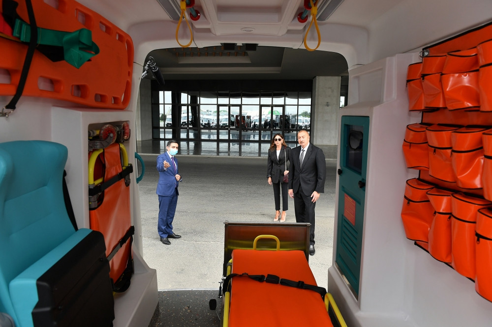 News about - President Ilham Aliyev and first lady Mehriban Aliyeva view new ambulances delivered to Azerbaijan (UPDATED)