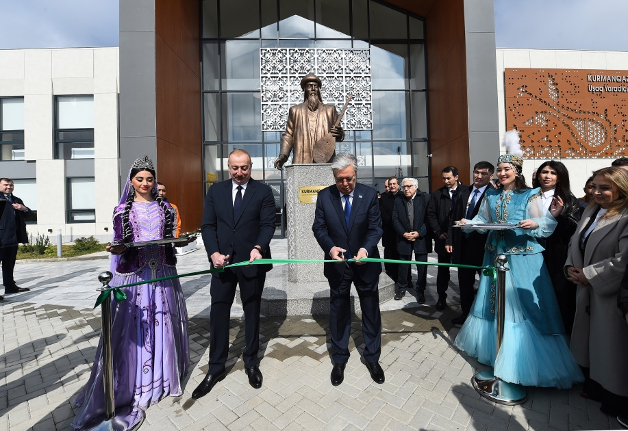 News about - Azerbaijani and Kazakh presidents attend opening ceremony of Kurmangazy Children's Creativity Center in Fuzuli