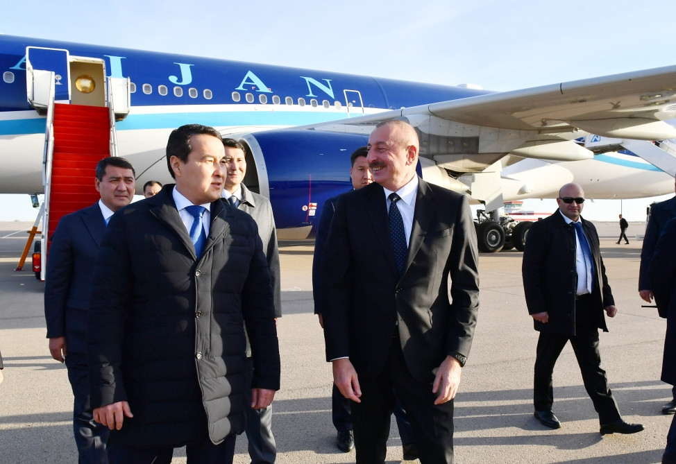 News about - President Ilham Aliyev arrives in Kazakhstan for working visit