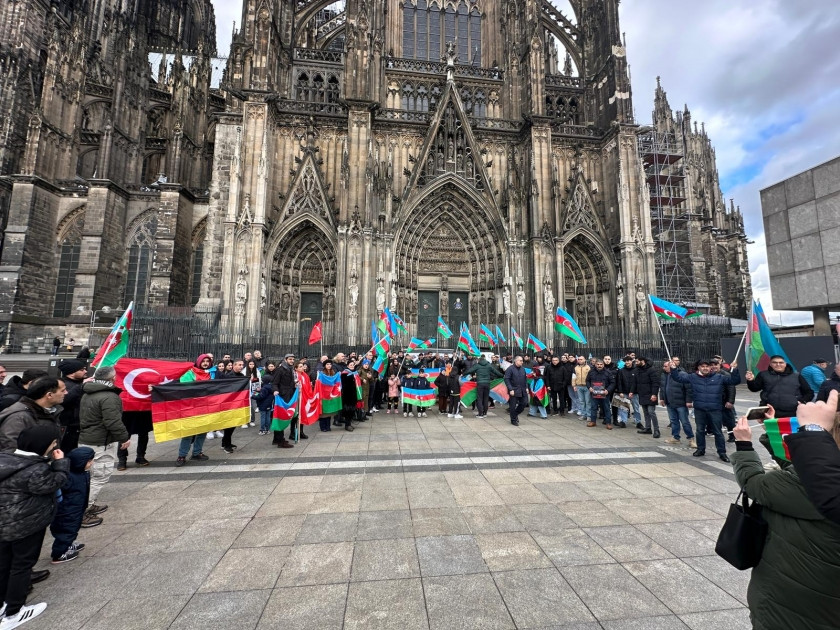 News about - European Azerbaijan Center organizes rally outside Cologne Cathedral to remember Khojaly genocide victims