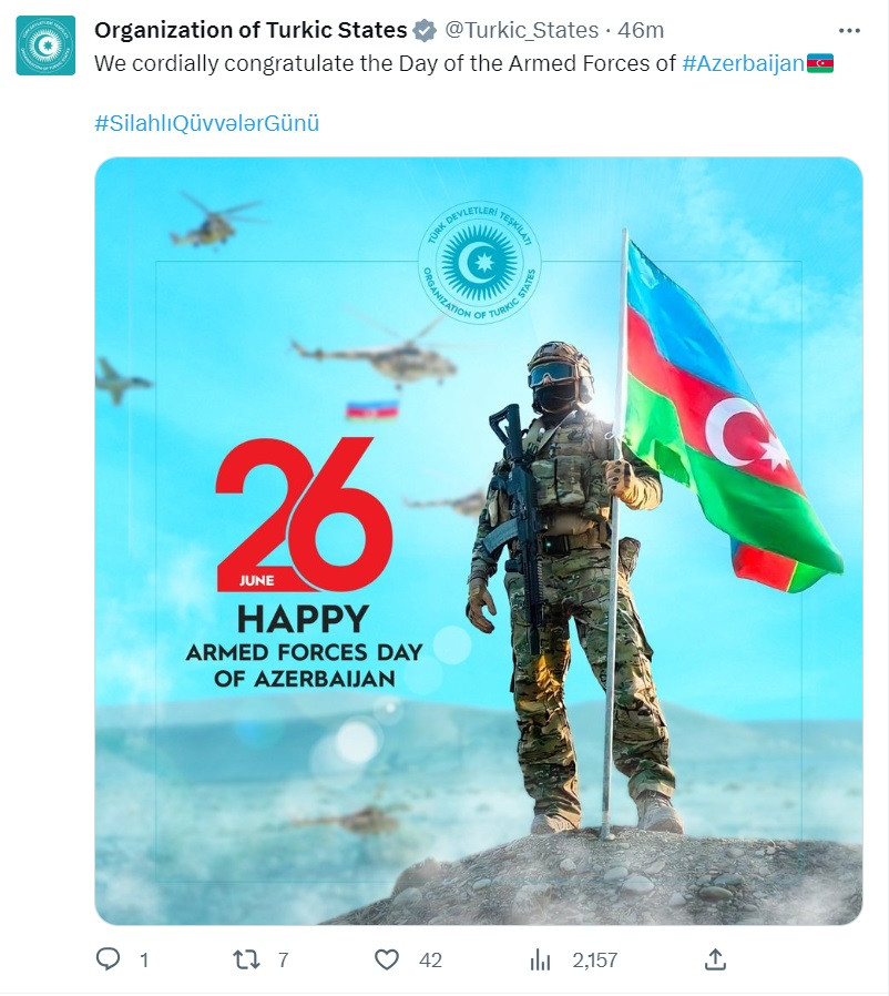 News about - Organization of Turkic States congratulates Azerbaijan on Armed Forces Day