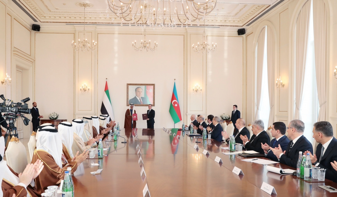 News about - Presidents of Azerbaijan and United Arab Emirates hold expanded meeting