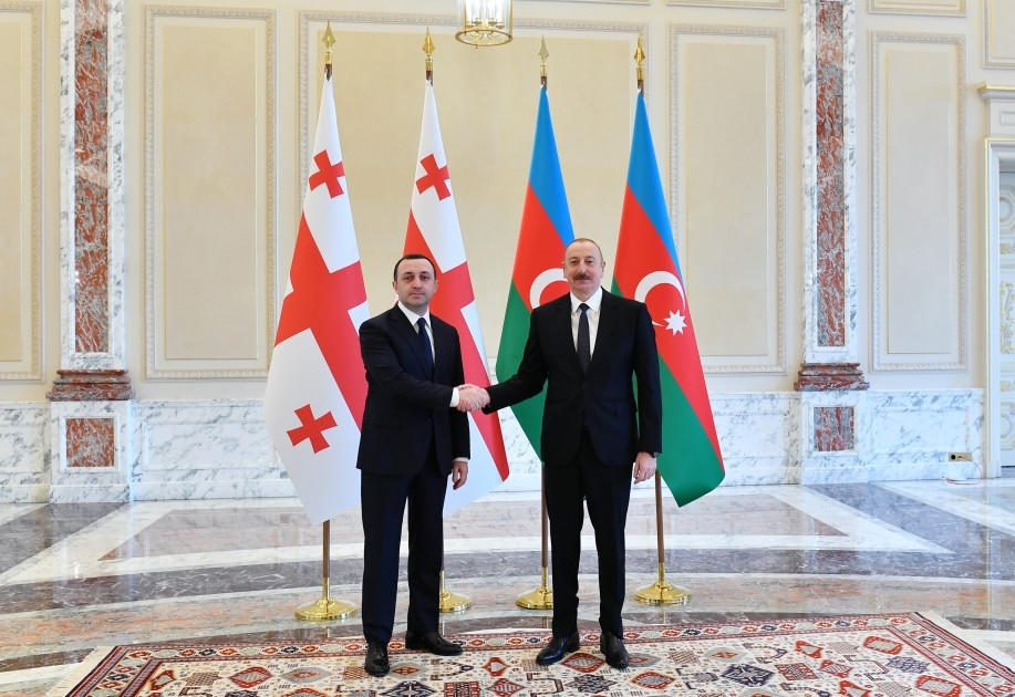 190867-0453120.jpg + President of Azerbaijan Ilham Aliyev meets with Georgian PM News about - President of Azerbaijan Ilham Aliyev meets with Georgian PM