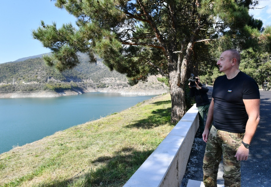 News about - President Ilham Aliyev raises national flag of Azerbaijan on territory of Sarsang reservoir