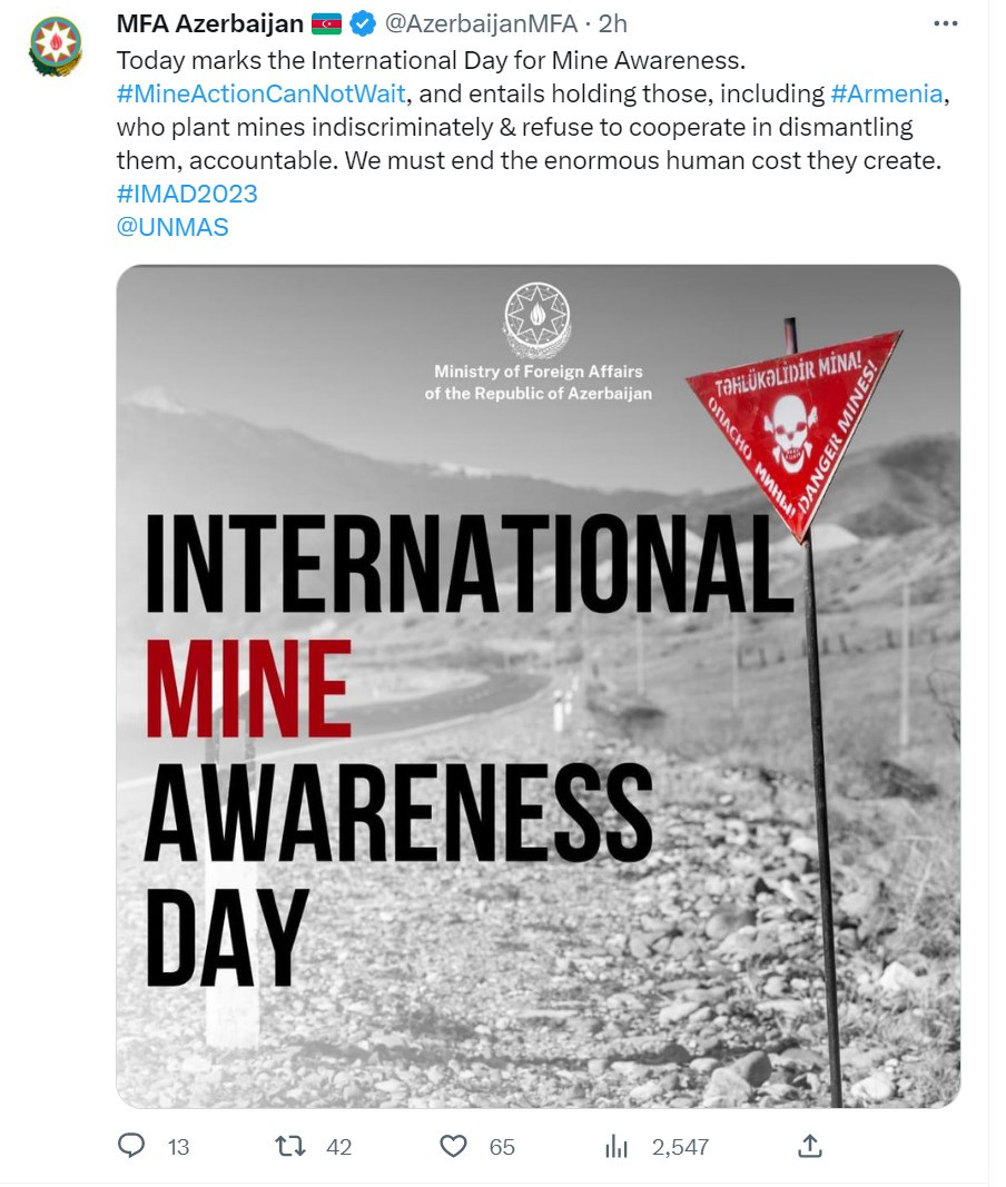 183346-0579808.jpg + Baku says Armenia must be held accountable for planting mines in Azerbaijani territories News about - Baku says Armenia must be held accountable for planting mines in Azerbaijani territories