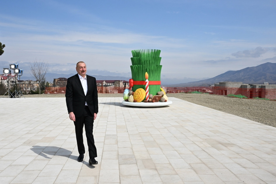 194418-0351323.jpg + President Ilham Aliyev lit Novruz bonfire in Khankendi, congratulated Azerbaijani people on holiday News about - President Ilham Aliyev lit Novruz bonfire in Khankendi, congratulated Azerbaijani people on holiday