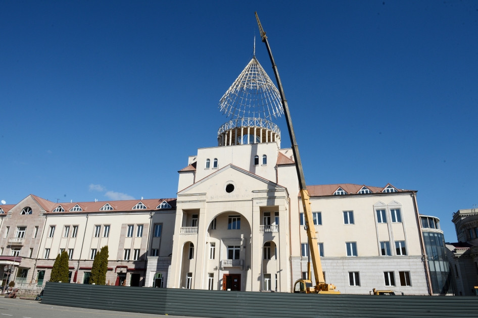 News about - Azerbaijan dismantles buildings in Khankendi built by junta regime during occupation (PHOTO)