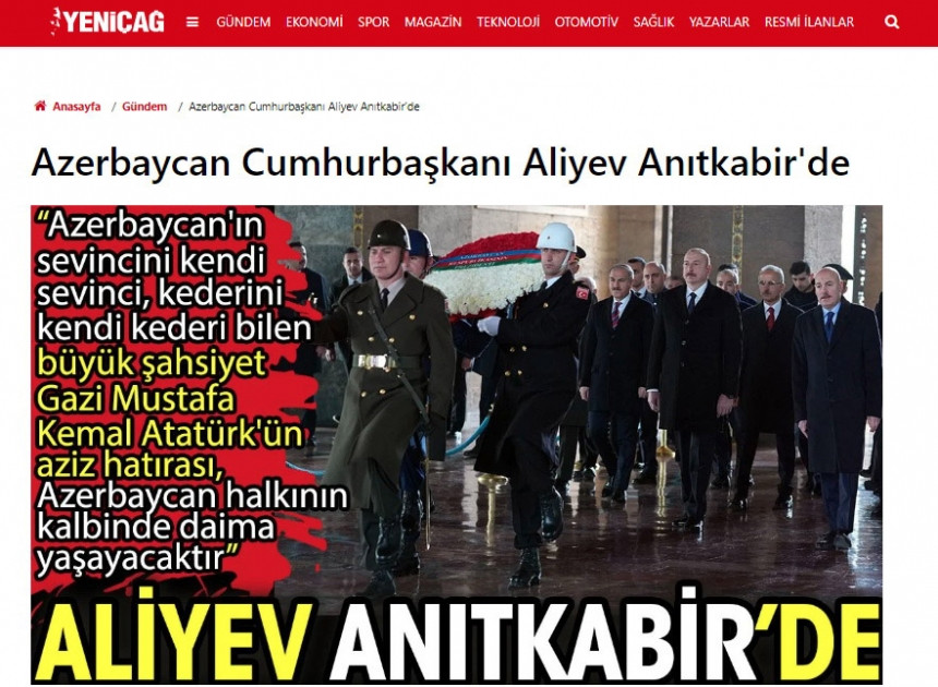 News about - Azerbaijani president’s official visit to Türkiye in spotlight of Turkish media