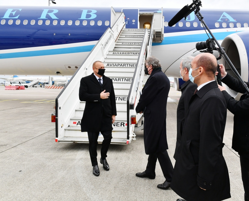 News about - President Ilham Aliyev arrives in Brussels for working visit