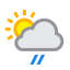 Moderate rain at times