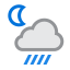 Heavy rain at times
