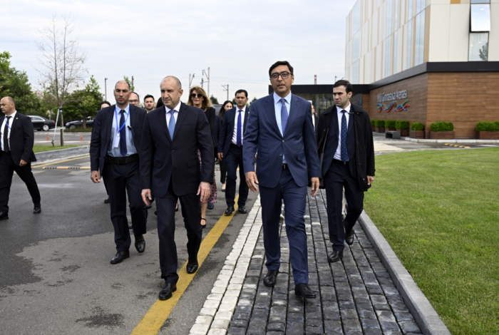President of Bulgaria and his spouse visit National Gymnastics Arena in Baku 