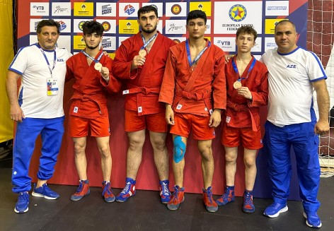 Azerbaijani sambo wrestlers take 10 medals at European championships 