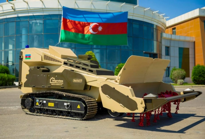 Azerbaijan uses locally made machines in demining work