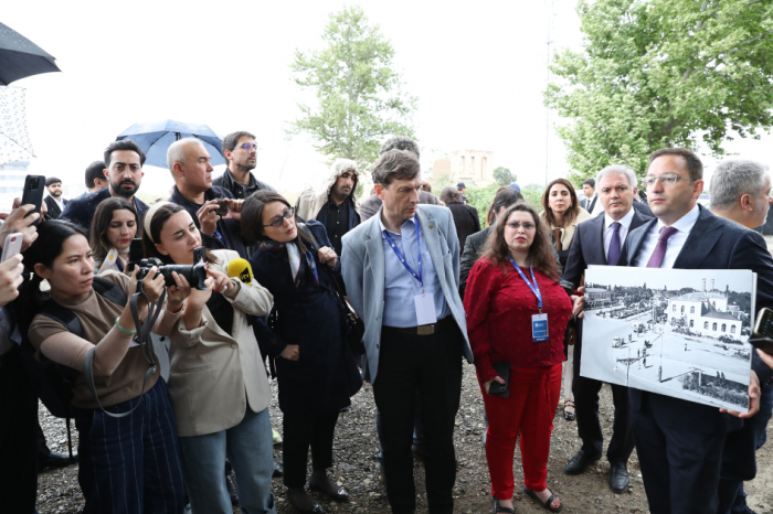  Participants of 6th World Forum on Intercultural Dialogue visit destroyed monuments in Aghdam 